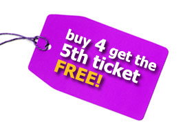 buy 4 get the 5th ticket free deal